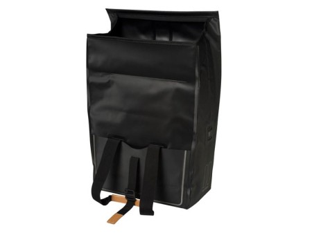Sakwa miejska pojedyncza BASIL URBAN DRY SHOPPER 20L, mocowanie na haki Hook-On System, wodoodporny poliester, czarna
