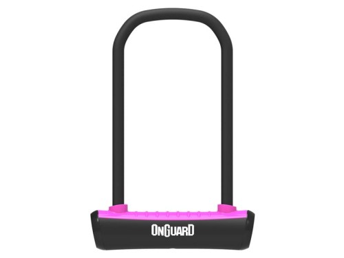 Przejdź do produktu Zapięcie rowerowe ONGUARD NEON 8153PN U-LOCK - 115mm 230mm - uchwyt + 2 x Klucze różowe