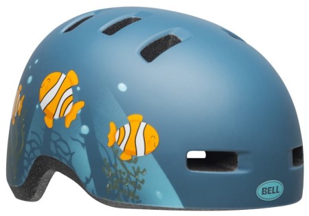 Kask dziecięcy BELL LIL RIPPER clown fish matte gray blue roz. XS (45–52 cm)