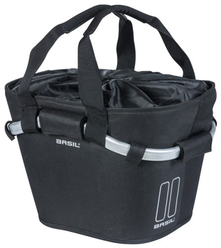 Przejdź do produktu Kosz na kierownicę BASIL CLASSIC CARRY ALL FRONT BASKET KF 15L, czarny + Płytka mocująca do kosza BASIL KLICKFIX ADAPTER system do mocowania na kierownicę odpinany (bez wspornika)