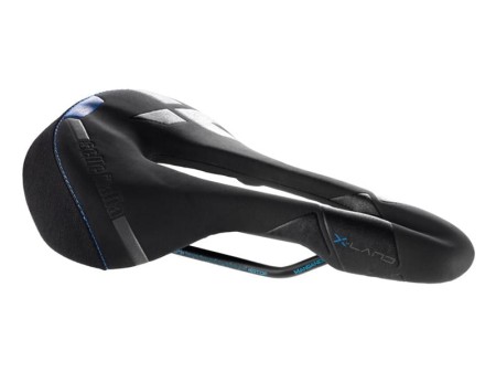 Siodło SELLE ITALIA X-LAND E-BIKE TM SUPERFLOW L (id match - L3) Manganese Tube 7,  fibra-tek- Mokka, 275g czarno-niebieskie (WYPRZEDAŻ 50%)