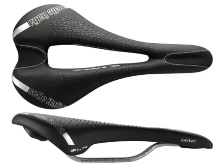 Siodło SELLE ITALIA MAX SLR TI316 GEL, Superflow L (id match L3) TI 316 Rail, Fibra-Tek, Light Gel, 280g