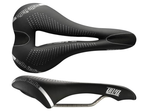 Przejdź do produktu Siodło SELLE ITALIA DIVA GEL TI316 SUPERFLOW S (id match S3), TI 316 Rail, Fibra-Tek, Light Gel, 275g