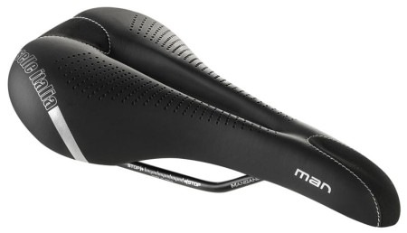 Siodło SELLE ITALIA MAN GEL FLOW L (id match - L2) Manganese Tube 7, fibra-tek, 310g czarne