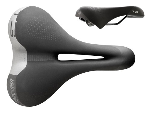 Przejdź do produktu Siodło SELLE ITALIA SPORTOURING T 3 FLOW S (id match S2), Fec Alloy Rail, Soft-Tek, Light Gel, 480g