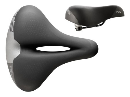 Siodło SELLE ITALIA SPORTOURING T 2 FLOW S (id match L2), Fec Alloy Rail, Soft-Tek, Light Gel, 671g