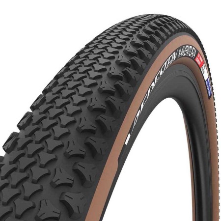 Opona gravel VREDESTEIN Aventura, 700x38C (38-622), Zwijana, TPI120, 450g, TLR, Czarna-Transparenta