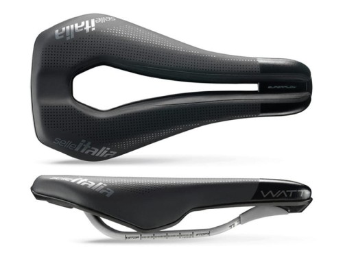 Przejdź do produktu Siodło SELLE ITALIA WATT TI316 GEL SUPERFLOW (id match U3), TI 316 Rail, Duro-Tek, 235g