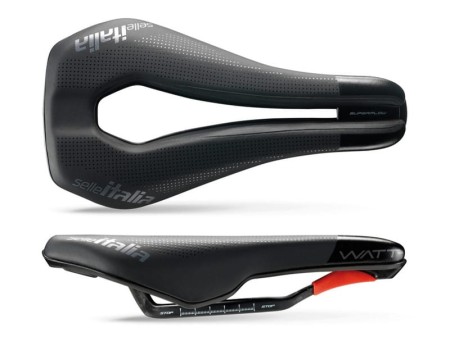 Siodło SELLE ITALIA WATT KIT CARBONIO SUPERFLOW (id match U3), Carbon Rail+10mm, Fibra-Tek, 195g