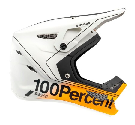 Kask full face juniorski 100% STATUS DH/BMX Helmet Carby Silver roz. S (47-48 cm)