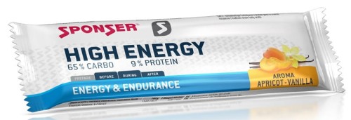 Przejdź do produktu Baton energetyczny SPONSER HIGH ENERGY BAR morelowo-waniliowy (pudełko 30szt x 45g) .