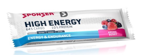 Przejdź do produktu Baton energetyczny SPONSER HIGH ENERGY BAR owoce leśne (pudełko 30szt x 45g) .