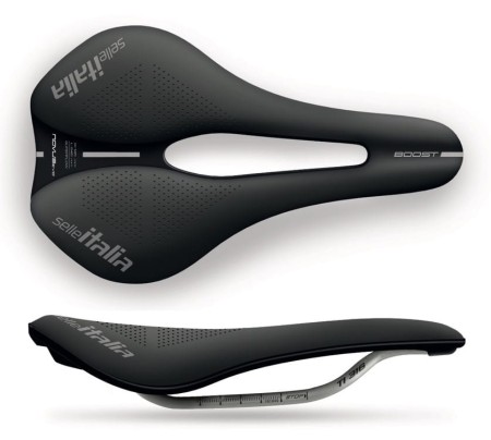 Siodło SELLE ITALIA NOVUS BOOST EVO TI316, Superflow L (id match L3), TI 316 Rail, Fibra-Tek, 200g