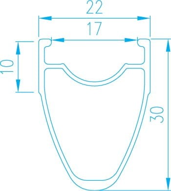 Obręcz szosa ALEXRIMS CX30 700x28otw. bok CNC czarna
