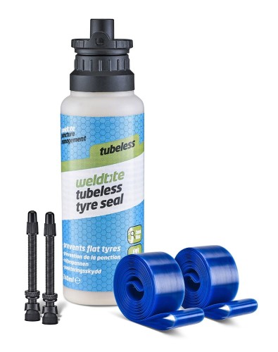 Przejdź do produktu Zestaw WELDTITE Easy-Fit Tubeless Conversion System 27.5" (Mleczko + 2x Opaska + 2x Zawór 55mm Presta)