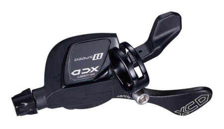 Manetka MICROSHIFT XCD, Prawa, 11.rzędowa, Kompatybilna z Shimano, Xpress+ Trigger, Bez Wskaźnika Przełożeń