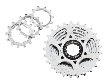 Kaseta MICROSHIFT CENTOS 11.rzędowa, Stalowa, Kompatybilna z Shimano, 11-12-13-14-15-16-17-19-21-24-28, Chrom,