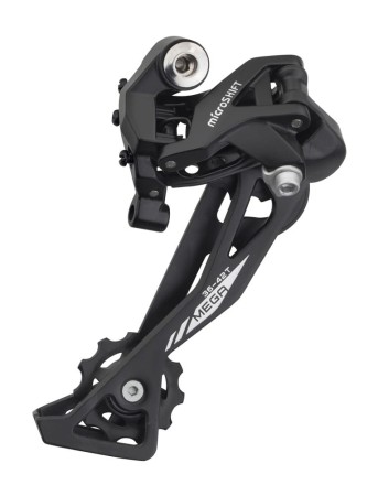 Przerzutka Tylna MICROSHIFT XLE, 10.rzędowa, Kompatybilna z Shimano, Długi Wózek, Max. Tryb 36-42T, Pojemność 47T