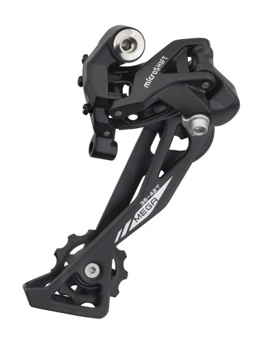 Przejdź do produktu Przerzutka Tylna MICROSHIFT XLE, 10.rzędowa, Kompatybilna z Shimano, Długi Wózek, Max. Tryb 36-42T, Pojemność 47T