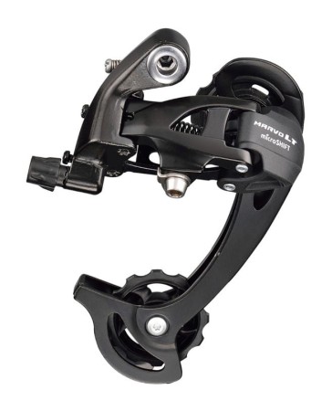 Przerzutka Tylna MICROSHIFT MARVO, 9.rzędowa(2/3x9), Kompatybilna z Shimano, Długi Wózek, Max. Tryb 28-36T, Pojemność 45T
