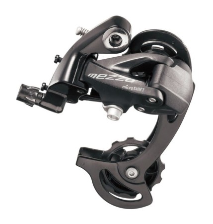 Przerzutka Tylna MICROSHIFT MEZZO, 8-9.rzędowa(1/2x8/9), Kompatybilna z Shimano, Krótki Wózek, Max. Tryb 28-36T, Pojemność 39T