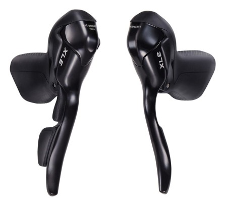 Klamkomanetki MICROSHIFT XLE, Para, 10.rzędowe, Kompatybilne z Shimano, Dual Control, Lewa Klamka Tylko z Dźwignią Hamulca, Czarne