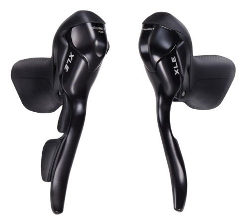Przejdź do produktu Klamkomanetki MICROSHIFT XLE, Para, 10.rzędowe, Kompatybilne z Shimano, Dual Control, Lewa Klamka Tylko z Dźwignią Hamulca, Czarne