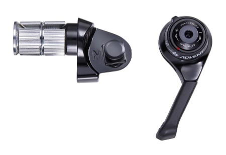 Manetka MICROSHIFT ADVENT, Prawa, 9.rzędowa, Nie kompatybilna z Shimano, Bar End Shifter, Friction/Indeksowanie