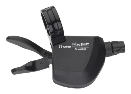 Manetka MICROSHIFT XLE, Prawa, 11.rzędowa, Kompatybilna z Shimano, Xpress Trigger, Bez Wskaźnika Przełożeń
