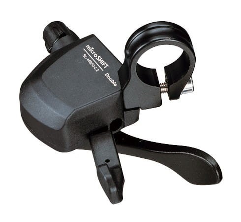 Przejdź do produktu Manetka MICROSHIFT XLE, Lewa, 2.rzędowa, Kompatybilna z Shimano, Xpress Trigger, Bez Wskaźnika Przełożeń
