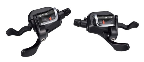 Przejdź do produktu Manetki MICROSHIFT XLE, Para, 10.rzędowe(3x10), Kompatybilne z Shimano, Xpress Trigger, Optyczny Wskaźnik Przełożeń
