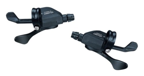 Przejdź do produktu Manetki MICROSHIFT MARVO, Para, 9.rzędowe(2/3x9), Kompatybilne z Shimano, Xpress Trigger, Bez Wskaźnika Przełożeń