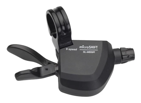 Manetka MICROSHIFT MARVO, Prawa, 9.rzędowa, Kompatybilna z Shimano, Xpress Trigger, Bez Wskaźnika Przełożeń