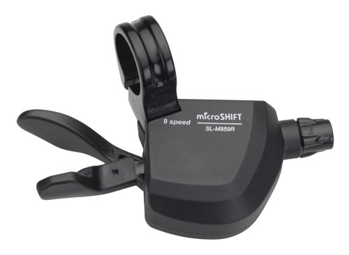 Przejdź do produktu Manetka MICROSHIFT MARVO, Prawa, 9.rzędowa, Kompatybilna z Shimano, Xpress Trigger, Bez Wskaźnika Przełożeń