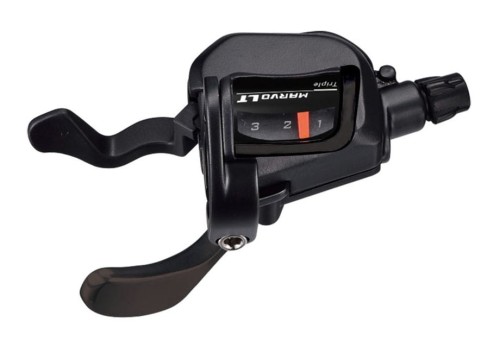 Przejdź do produktu Manetka MICROSHIFT MARVO, Lewa, 3.rzędowa, Kompatybilna z Shimano, Xpress Trigger, Optyczny Wskaźnik Przełożeń