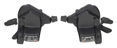 Manetki MICROSHIFT, Para, 9.rzędowe(2x9), Kompatybilne z Shimano, Thumb Tap, Optyczny Wskaźnik Przełożeń