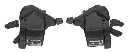 Przejdź do produktu Manetki MICROSHIFT, Para, 9.rzędowe(2x9), Kompatybilne z Shimano, Thumb Tap, Optyczny Wskaźnik Przełożeń