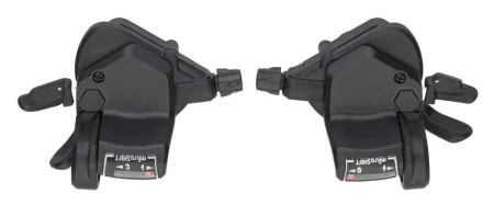 Manetki MICROSHIFT, Para, 9.rzędowe(3x9), Kompatybilne z Shimano, Thumb Tap, Optyczny Wskaźnik Przełożeń