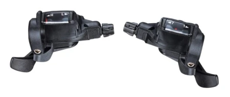 Manetki MICROSHIFT, Para, 7.rzędowe(3x7), Kompatybilne z Shimano, Thumb Tap, Optyczny Wskaźnik Przełożeń