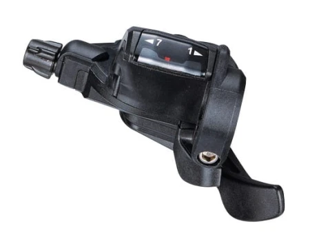 Manetka MICROSHIFT, Prawa, 7.rzędowa, Kompatybilna z Shimano, Thumb Tap, Optyczny Wskaźnik Przełożeń