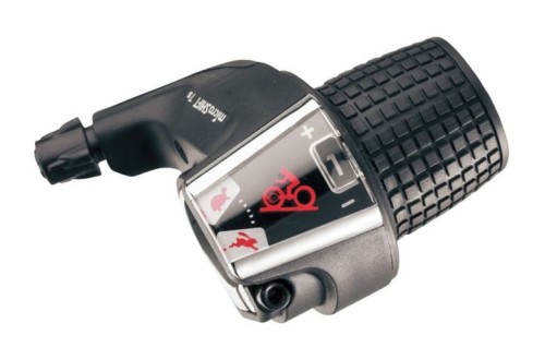 Przejdź do produktu Manetka MICROSHIFT, Prawa, 6.rzędowa, Kompatybilna z Shimano, Twist Shifter, Optyczny Wskaźnik Przełożeń