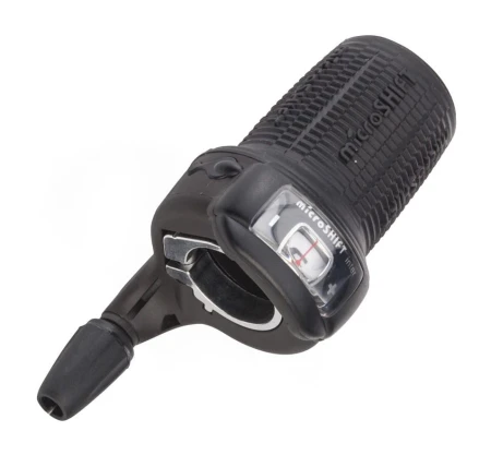 Manetka MICROSHIFT INTER 8, Prawa, 8.rzędowa, Kompatybilna z Shimano, Twist Shifter, Optyczny Wskaźnik Przełożeń