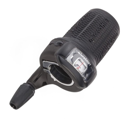 Przejdź do produktu Manetka MICROSHIFT INTER 3, Prawa, 3.rzędowa, Kompatybilna z Shimano, Twist Shifter, Optyczny Wskaźnik Przełożeń