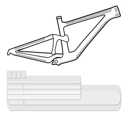 Osłona na ramę LIZARDSKINS CLEAR Protective Frame Wrap - Frame Kit przezroczysta połysk (NEW 2023)