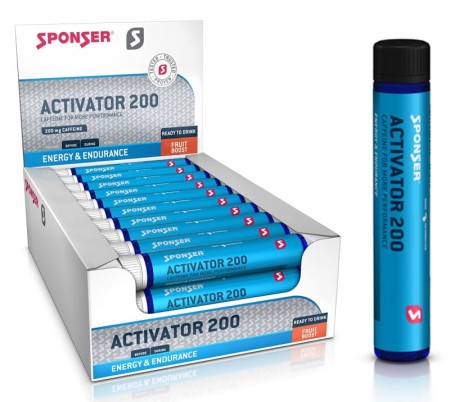 Kofeina z tauryną SPONSER ACTIVATOR 200 Cola-Lemone w ampułkach (pudełko 30 szt x 25ml) (NEW 2023)