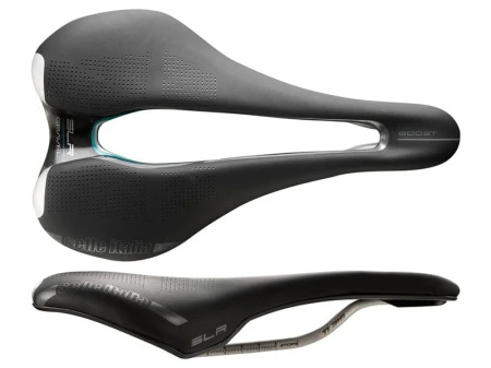 Siodło SELLE ITALIA SLR BOOST GRAVEL TI316, Superflow L (id match L3), TI 316 Rail, Fibra-Tek, Light Gel, 209g, Czarne - rove.pl