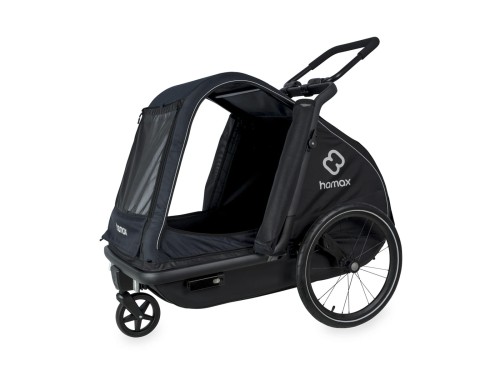 Przejdź do produktu Przyczepka rowerowa dla psa PLUTO L niebiesko-czarna