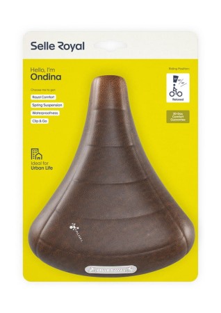 Siodło SELLEROYAL CLASSIC RELAXED 90st. ONDINA BROWN unisex żelowe + sprężyny (NEW 2024) - rove.pl