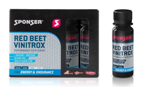 Przejdź do produktu Suplement do utrzymania prawidłowej agregacji płytek krwi SPONSER RED BEET VINITROX (pudełko 4 butelki x 60ml) .