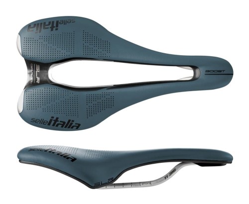 Przejdź do produktu Siodło SELLE ITALIA SLR BOOST GRAVEL TI316, Superflow S (id match - S3), TI 316 Rail, Fibra-Tek, Light Gel, 204g, Niebieskie